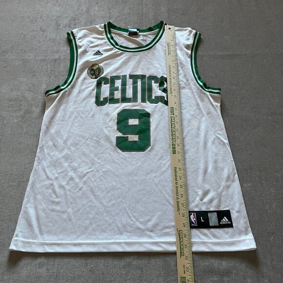 Adidas Boston Celtics Rajon Rondo Jersey Men Large White Green NBA Championship - Picture 8 of 11